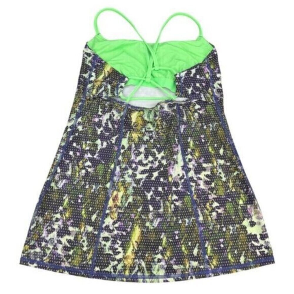 Lululemon Dancing Warrior Tank Floral Sport White Multi / Pistachio Size 8 - Picture 10 of 11